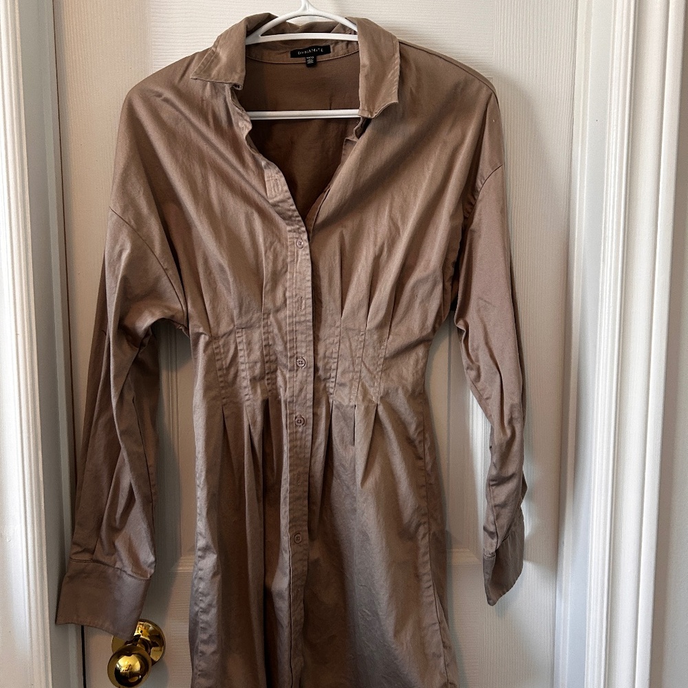 Long sleeved shirt dress